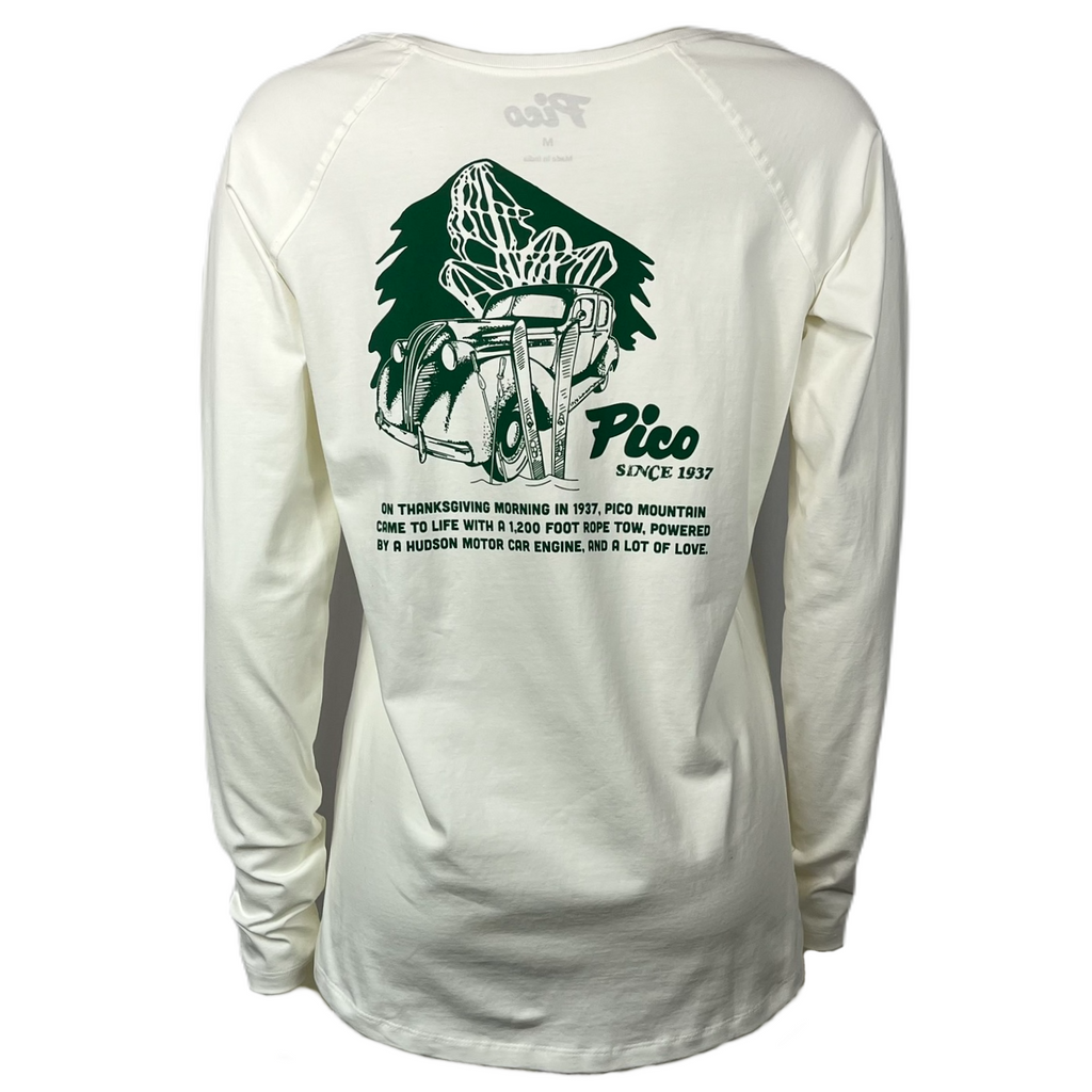 Pico Logo Vintage Racer Womens Long Sleeve Tee-Killington Sports