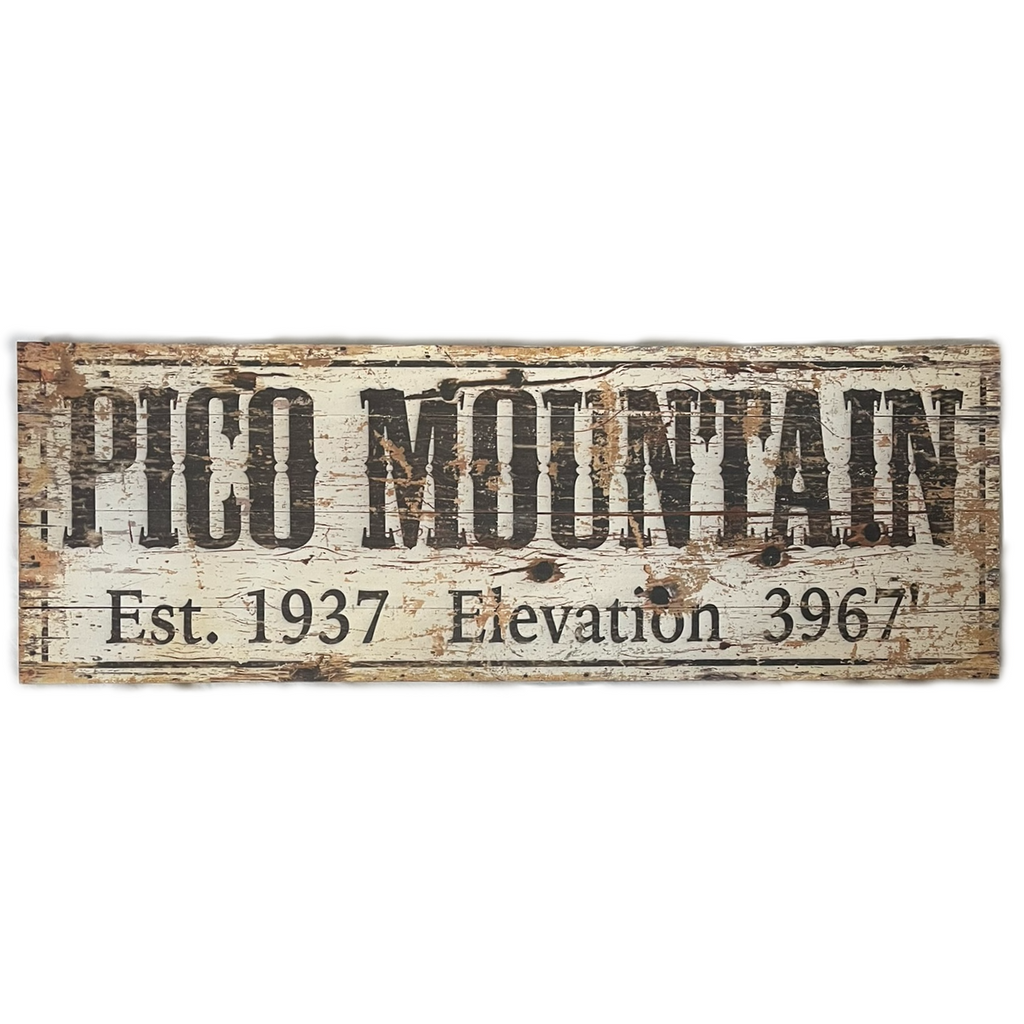 Pico Wooden Wall Art: Pico Elevation-Pico-Killington Sports