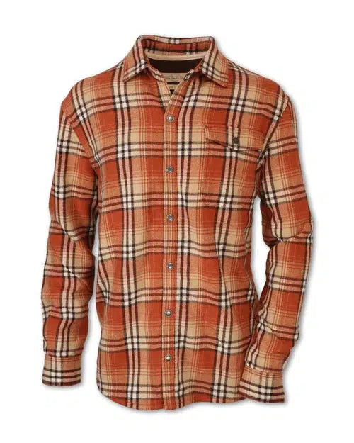 Purnell Men's Plaid Shirt Jacket-Rust-Killington Sports
