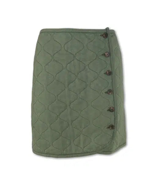 Purnell Women's Quilted Button Skirt-Olive-Killington Sports