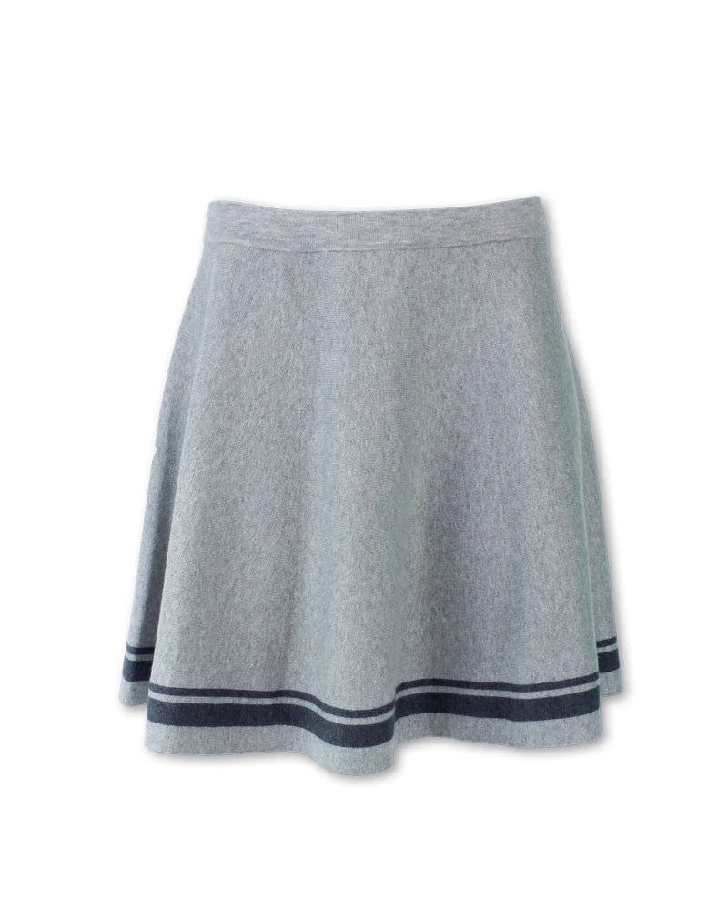 Purnell Women's Striped Rib Knit Circle Skirt-Grey-Killington Sports