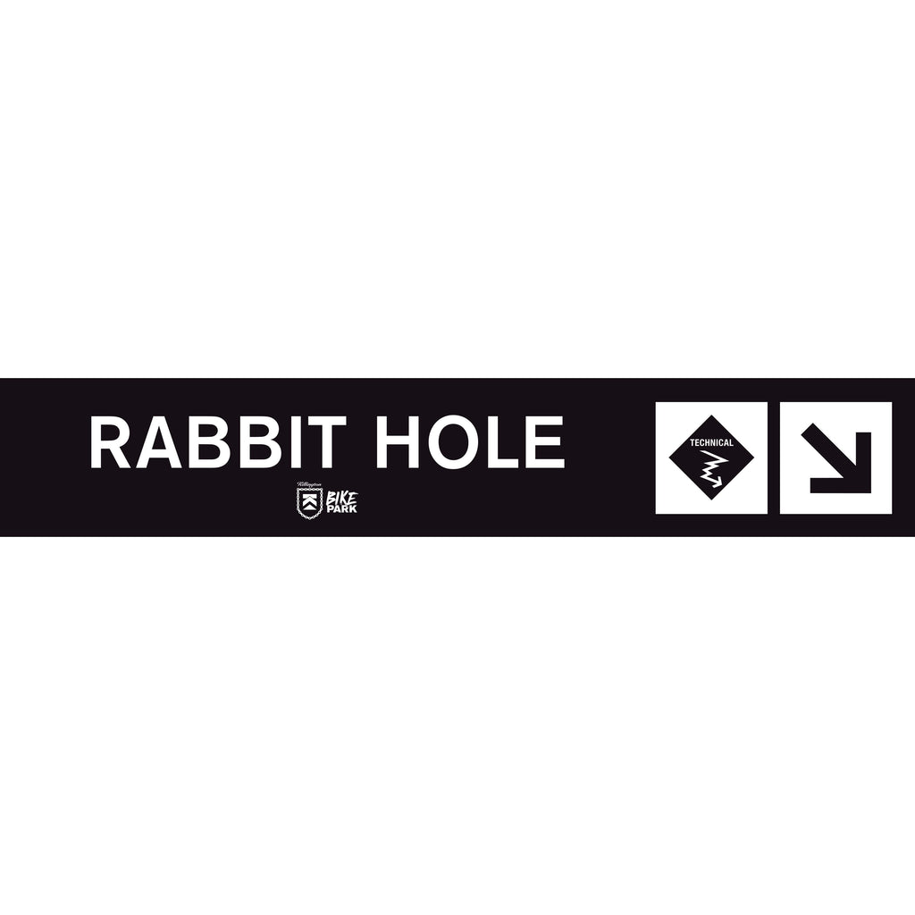 Rabbit Hole Mountain Bike Trail Sign - Black-Killington Sports