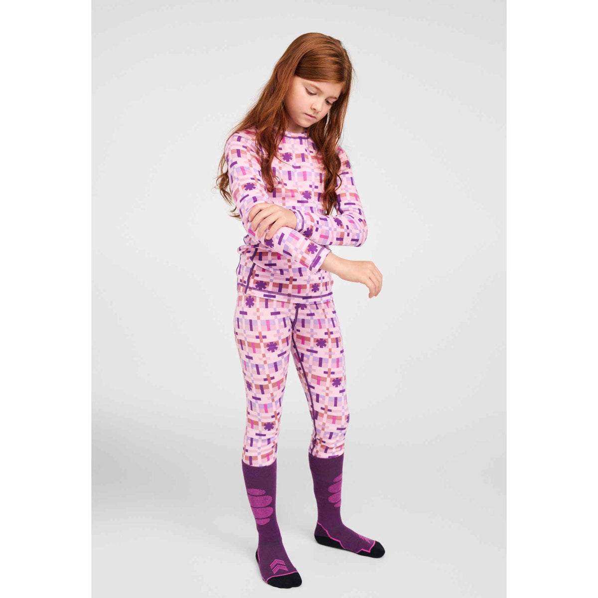Reima Kids' Taitoa Merino Wool & Lyocell Base Layer Set-Pale Rose-Killington Sports