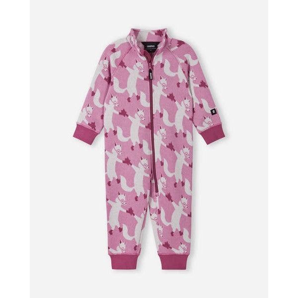 Reima Moisture-Wicking Fleece Jumpsuit - Myytti-Mauve Pink-Killington Sports