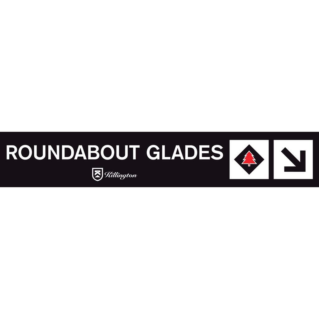 Roundabout Glades Trail Sign-Killington Sports