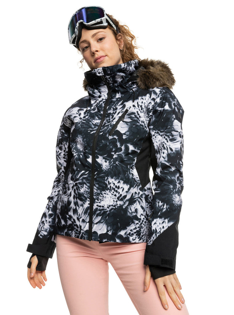 Roxy Women's Jet Ski Premium Insulated Snow Jacket-True Black Future Flower-Killington Sports