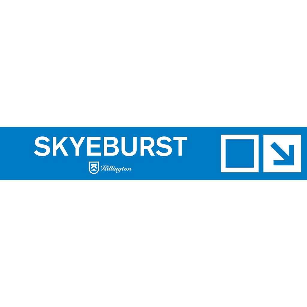 Skyeburst Trail Sign-Killington Sports