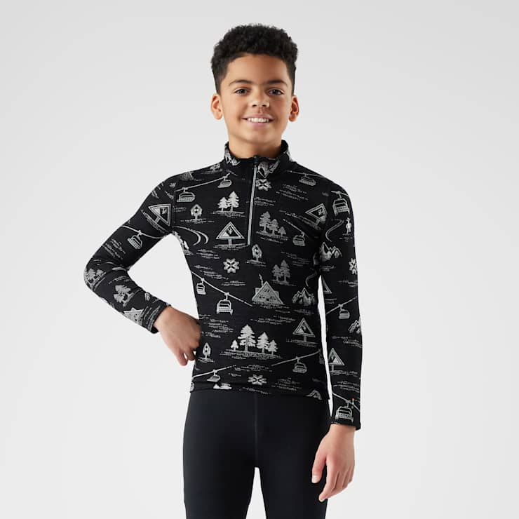 Smartwool Kids' Classic Thermal Merino Base Layer 1/4 Zip-Killington Sports