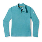 Smartwool Kids' Classic Thermal Merino Base Layer 1/4 Zip-Cascade Green Heather-Killington Sports