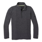 Smartwool Kids' Classic Thermal Merino Base Layer 1/4 Zip-Charcoal Heather-Killington Sports