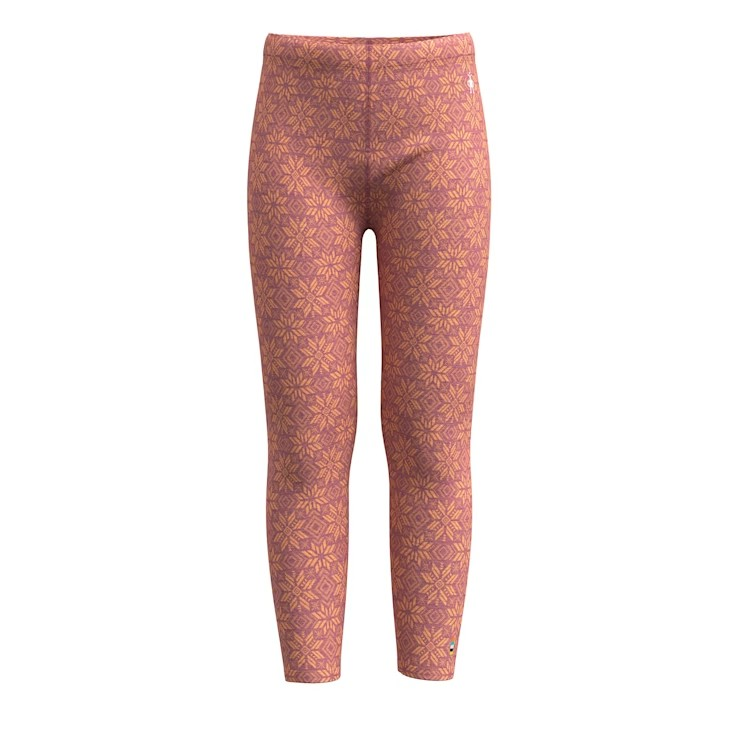 Smartwool Kids' Classic Thermal Merino Base Layer Bottom-Garden Pink Digi Snow-Killington Sports