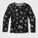 Smartwool Kids' Classic Thermal Merino Base Layer Crew-Black Ski Day-Killington Sports