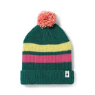 Smartwool Kids' Stripe Pom Beanie-Emerald Green Heather-Killington Sports