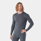 Smartwool Men's Classic All-Season Merino Base Layer Crew-Iron Heather-Killington Sports