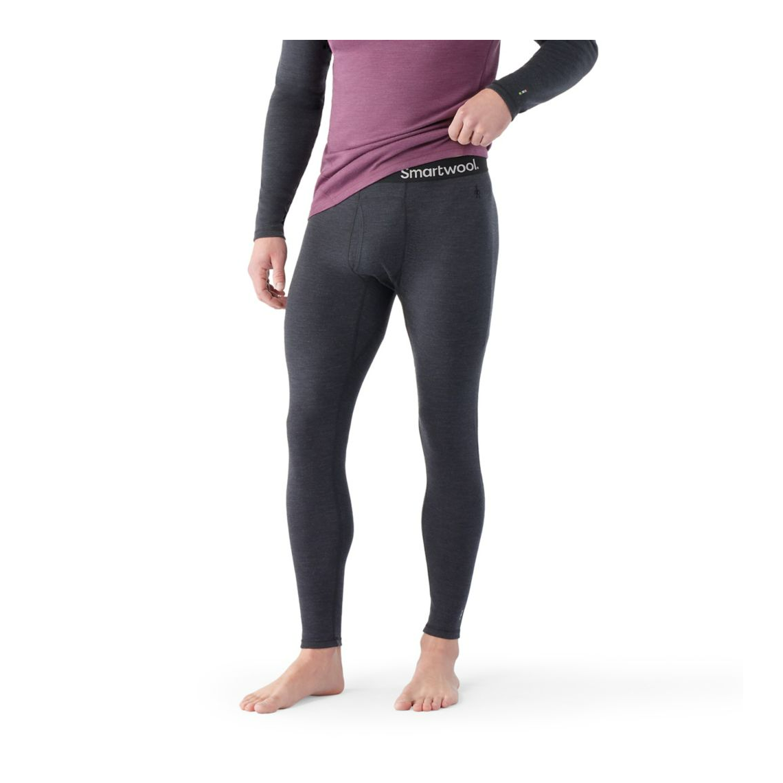 Smartwool Men's Classic Thermal Merino Base Layer Bottom-Charcoal Heather-Killington Sports