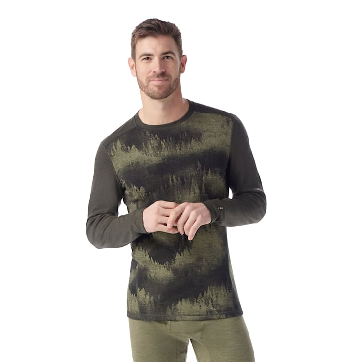 Smartwool Men's Classic Thermal Merino Base Layer Crew-North Woods Foggy Pines-Killington Sports
