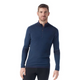 Smartwool Men's Intraknit Thermal Max Merino Base Layer 1/4 Zip-Deep Navy-Killington Sports