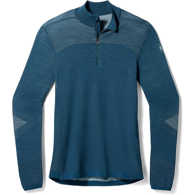 Smartwool Men's Intraknit Thermal Merino Base Layer 1/4 Zip-Twilight Blue-Killington Sports