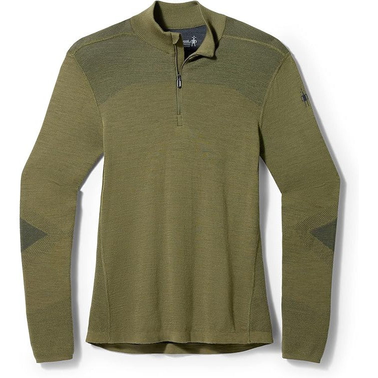 Smartwool Men's Intraknit Thermal Merino Base Layer 1/4 Zip-Winter Moss-Killington Sports