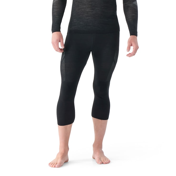 Smartwool Men's Intraknit Thermal Merino Base Layer 3/4 Bottom-Black/White-Killington Sports