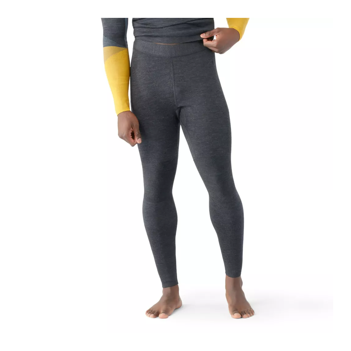 Smartwool Men's Intraknit Thermal Merino Base Layer Bottom-Charcoal Heather/Black-Killington Sports