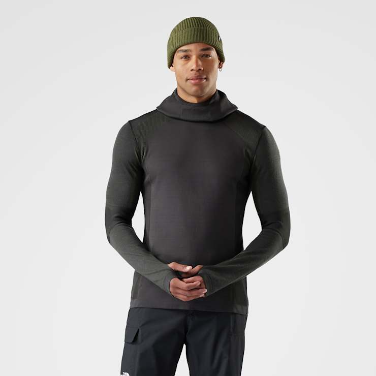 Smartwool Men's Intraknit™ Thermal Merino Base Layer Hoodie-Charcoal/Winter Moss-Killington Sports