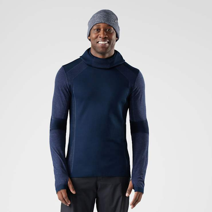 Smartwool Men's Intraknit™ Thermal Merino Base Layer Hoodie-Deep Navy/Nightfall-Killington Sports