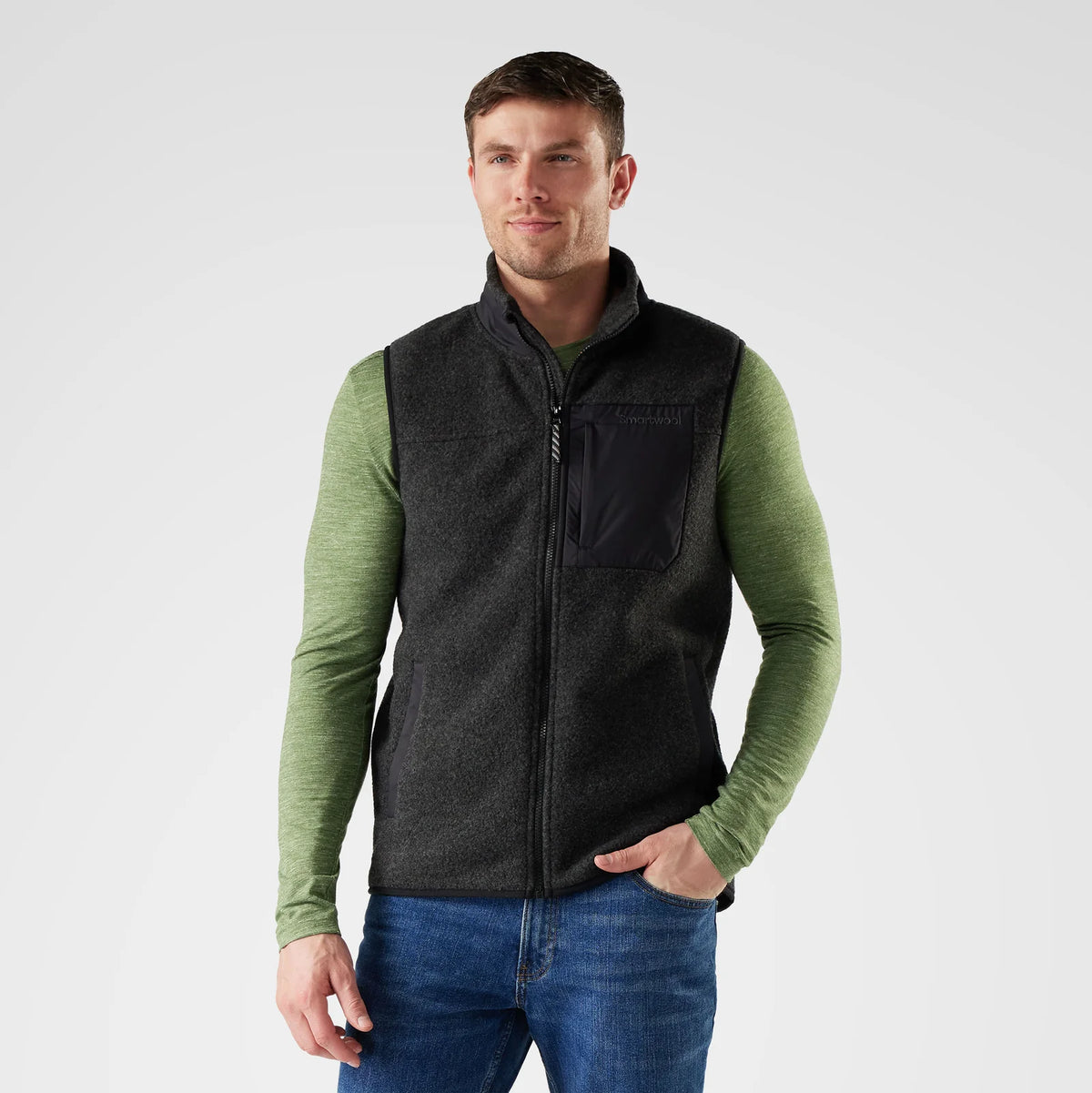 Smartwool Men's Second Cut Fleece Vest-Charcoal-Killington Sports