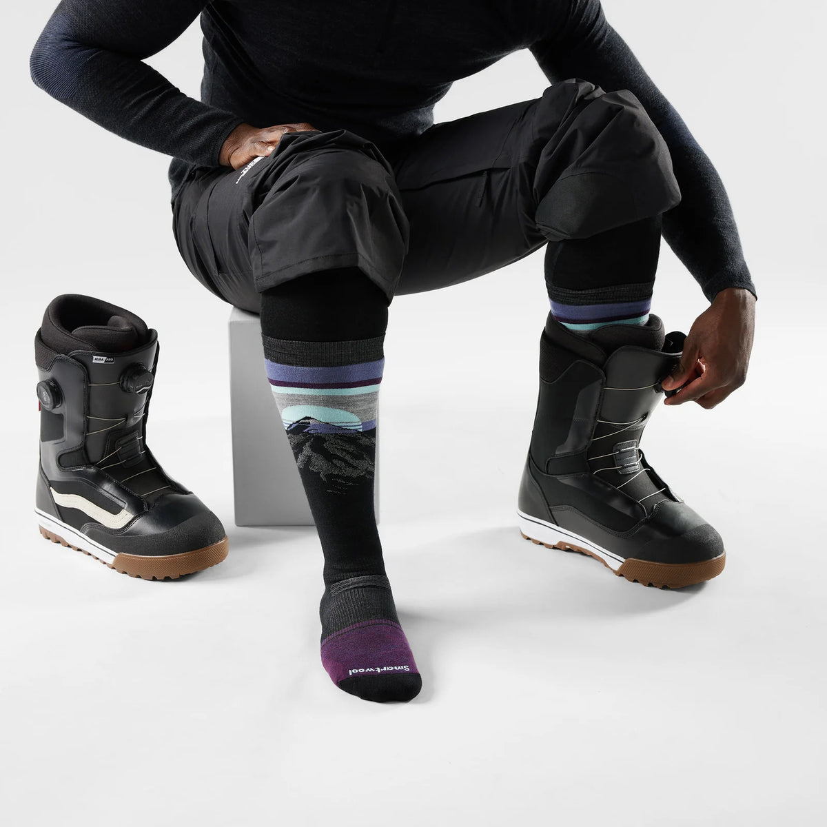 Smartwool Men's Snowboard Targeted Cushion Mountain Sunrise OTC Socks-Killington Sports
