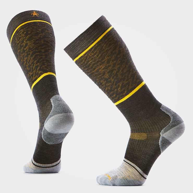 Smartwool Men's Snowboard Targeted Cushion Retro Line OTC Socks-Charcoal-Killington Sports