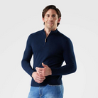 Smartwool Men's Sparwood 1/2 Zip Sweater-Deep Navy Heather-Killington Sports