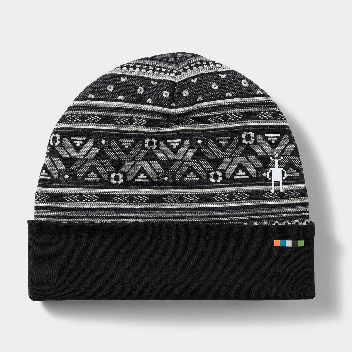 Smartwool Thermal Merino Reversible Cuffed Beanie-Black Fair Isle Fun-Killington Sports