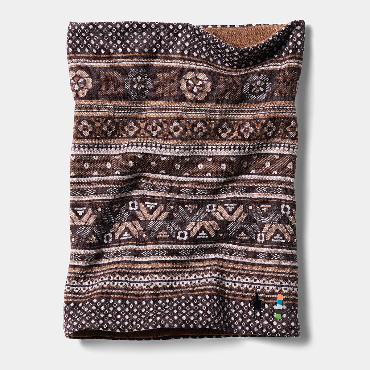 Smartwool Thermal Merino Reversible Neck Gaiter-Mocha Fair Isle Fun-Killington Sports