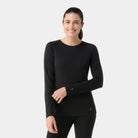 Smartwool Women's Classic All-Season Merino Base Layer Crew-Black-Killington Sports