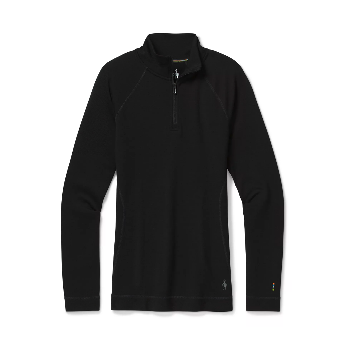 Smartwool Women's Classic Thermal Merino Base Layer 1/4 Zip-Black-Killington Sports