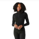 Smartwool Women's Classic Thermal Merino Base Layer 1/4 Zip-Black-Killington Sports