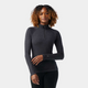 Smartwool Women's Classic Thermal Merino Base Layer 1/4 Zip-Charcoal Heather-Killington Sports