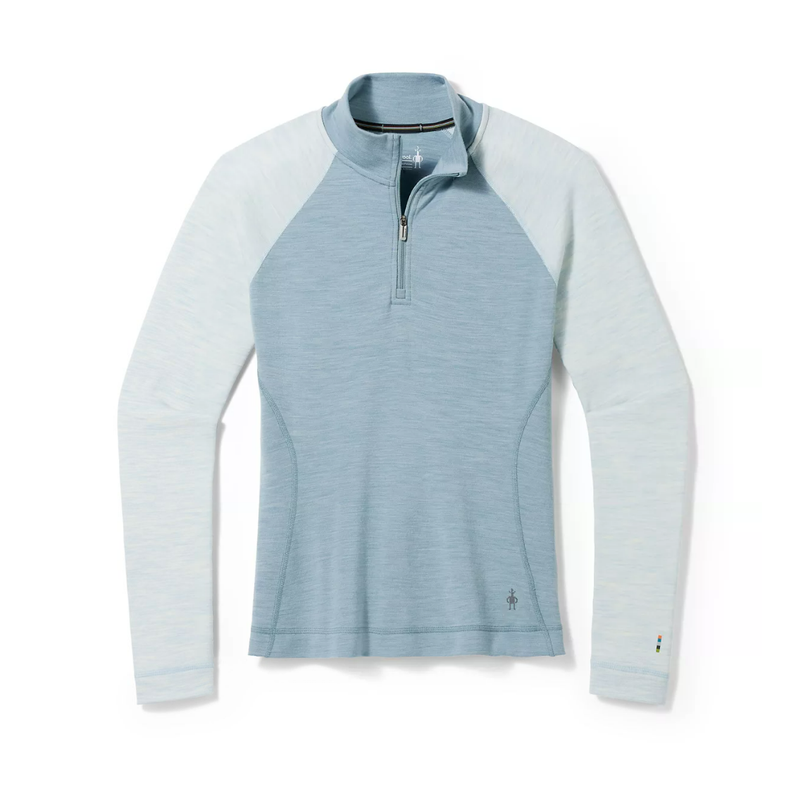 Smartwool Women's Classic Thermal Merino Base Layer 1/4 Zip-Lead Heather-Killington Sports