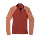 Smartwool Women's Classic Thermal Merino Base Layer 1/4 Zip-Pecan Brown Heather-Killington Sports