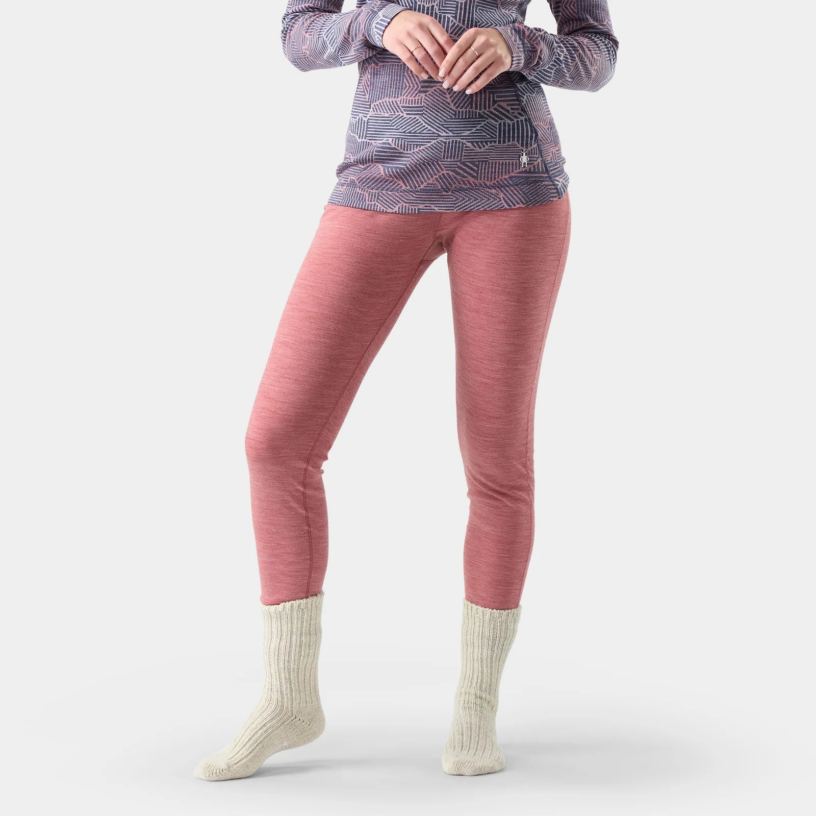 Smartwool Women's Classic Thermal Merino Base Layer Bottom-Rosewood-Killington Sports
