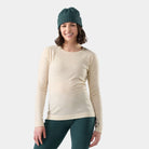 Smartwool Women's Classic Thermal Merino Base Layer Crew-Almond Donegal-Killington Sports