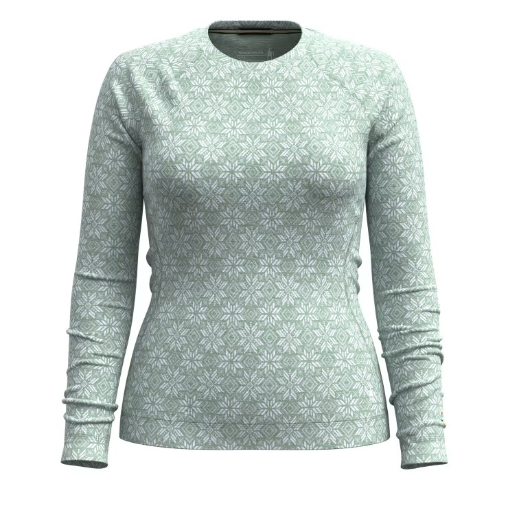 Smartwool Women's Classic Thermal Merino Base Layer Crew-Arctic Green Digi Snow-Killington Sports