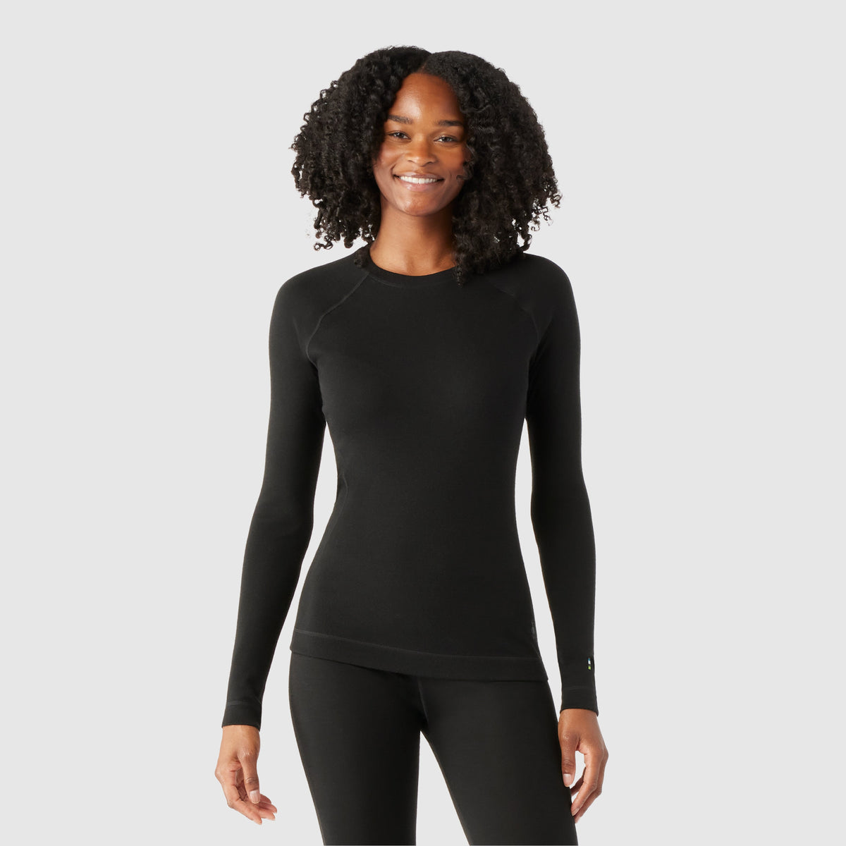 Smartwool Women's Classic Thermal Merino Base Layer Crew-Black-Killington Sports