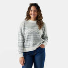 Smartwool Women's Edgewood Heritage Crew Sweater-Light Gray-Killington Sports