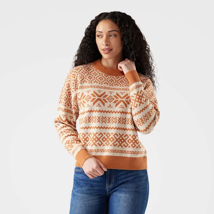 Smartwool Women's Edgewood Heritage Crew Sweater-Terracotta-Killington Sports