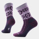 Smartwool Women's Everyday Cozy Retro Sunflower Crew Socks-Purple Iris-Killington Sports
