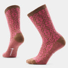 Smartwool Women's Everyday Cozy Traditional Snowflake Crew Socks-Garden Pink-Killington Sports