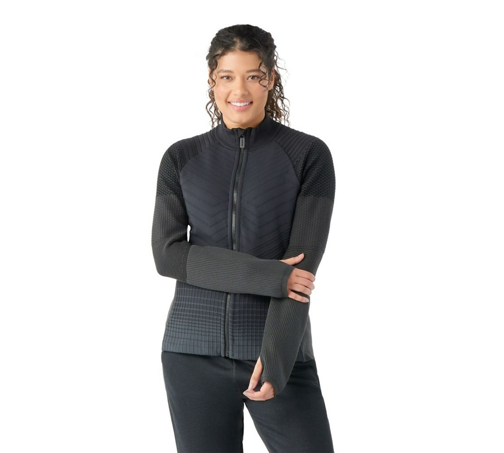 Smartwool Women's Intraknit Merino Insulated Jacket-Black-Killington Sports