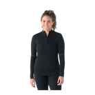 Smartwool Women's Intraknit Thermal Max Merino Base Layer 1/4 Zip-Black-Killington Sports