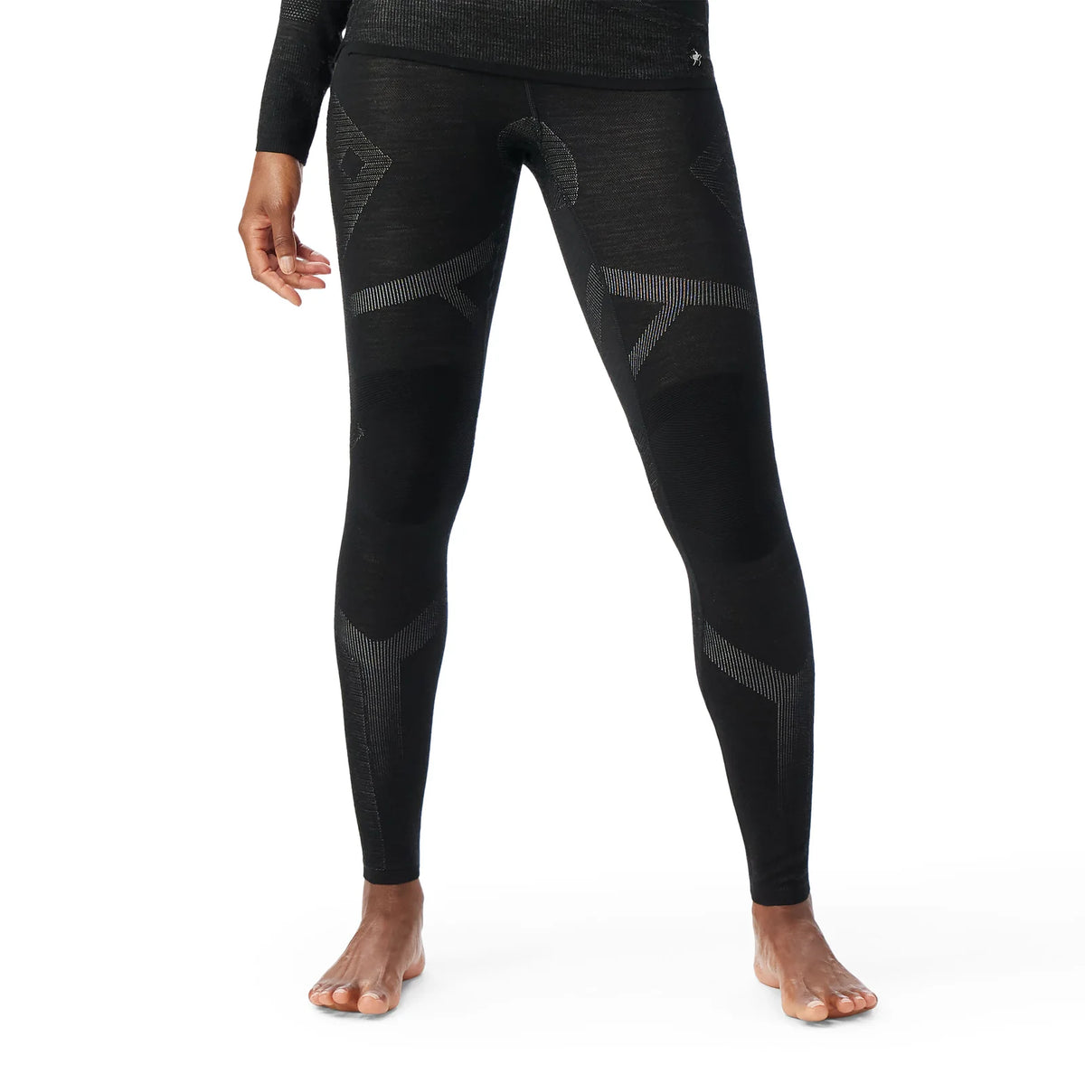 Smartwool Women's Intraknit Thermal Merino Base Layer Bottom-Black/White-Killington Sports